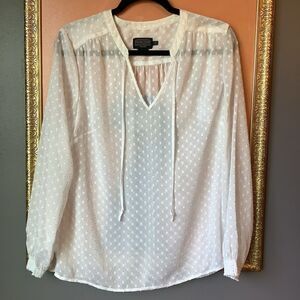 Pendleton Sheer White Summer Blouse